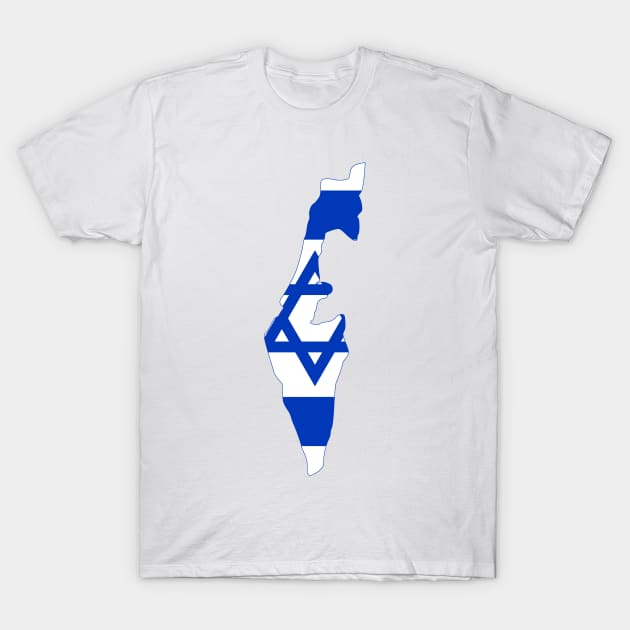 Israel Map Flag T-Shirt by Historia